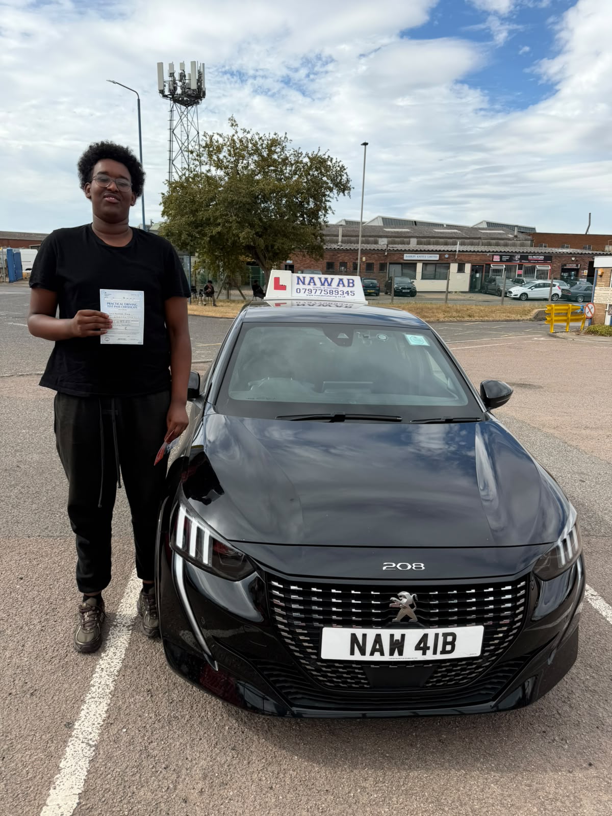 Hafid Mohamed Aidid, a first-time passer with Nawab School of Motoring