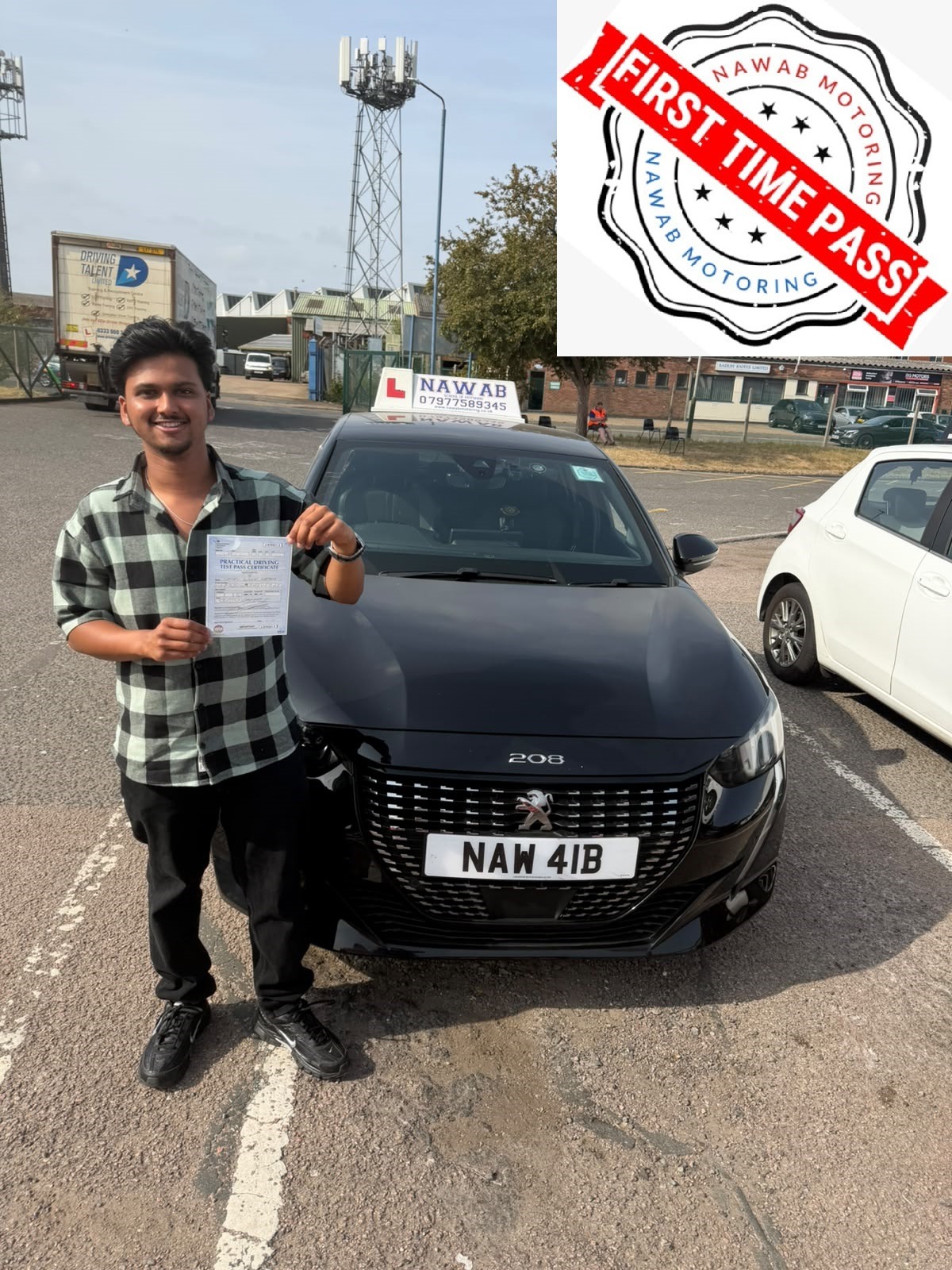 Ivanshu Kapadia, a first-time passer with Nawab School of Motoring