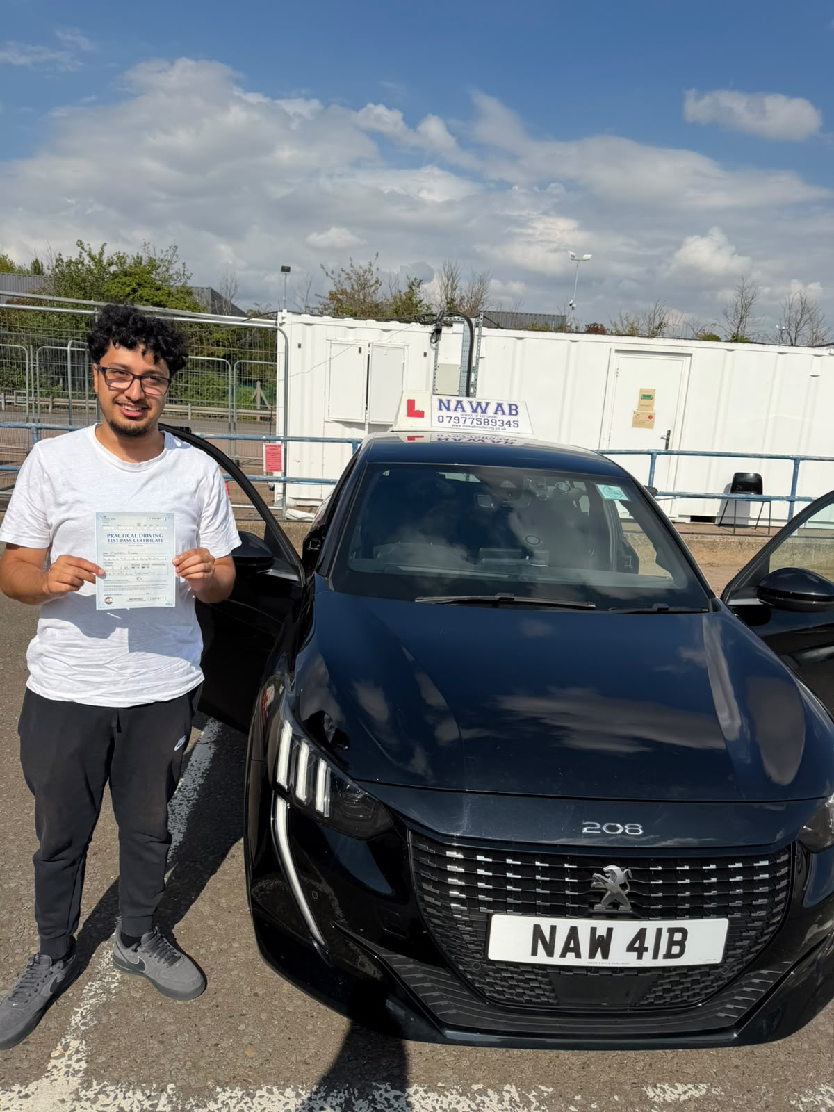 Mikhail Khan, a first-time passer with Nawab School of Motoring